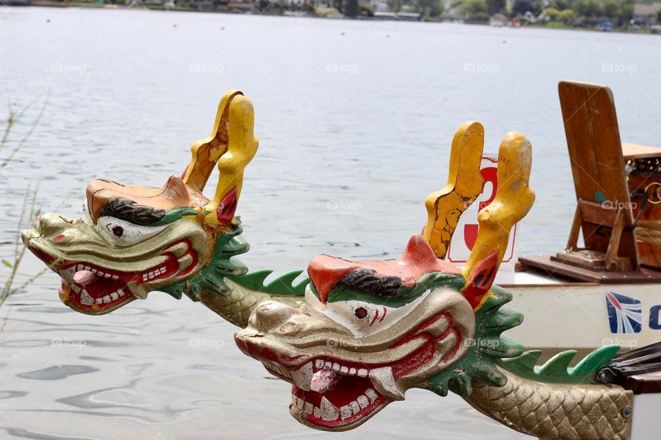 Dragon boat head pieces