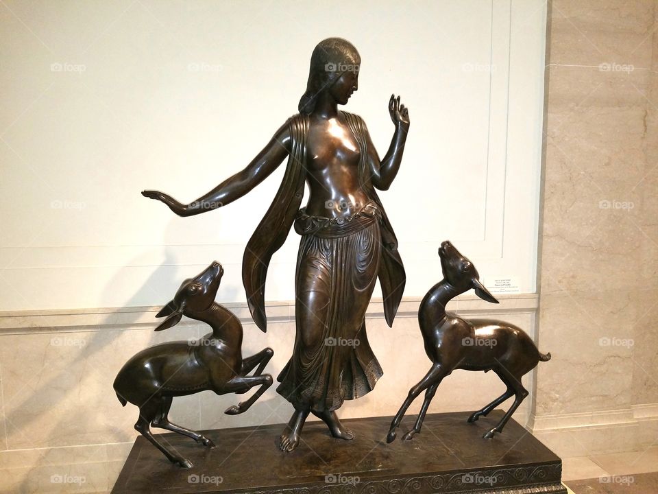 Woman with Gazelles