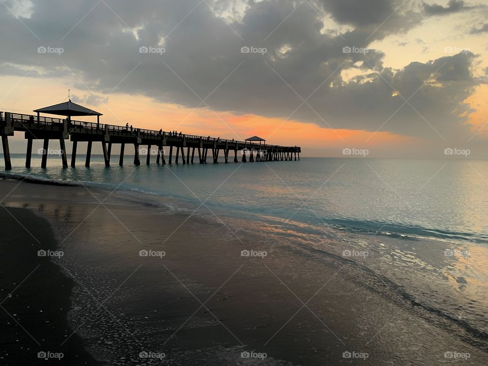Sunrise over the pier