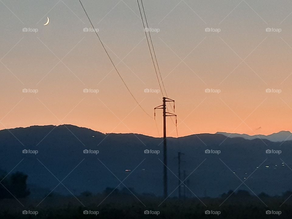 sunset during a walk in the country