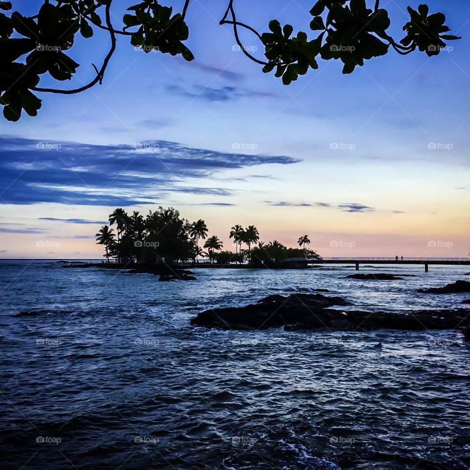 Dusk on coconut island