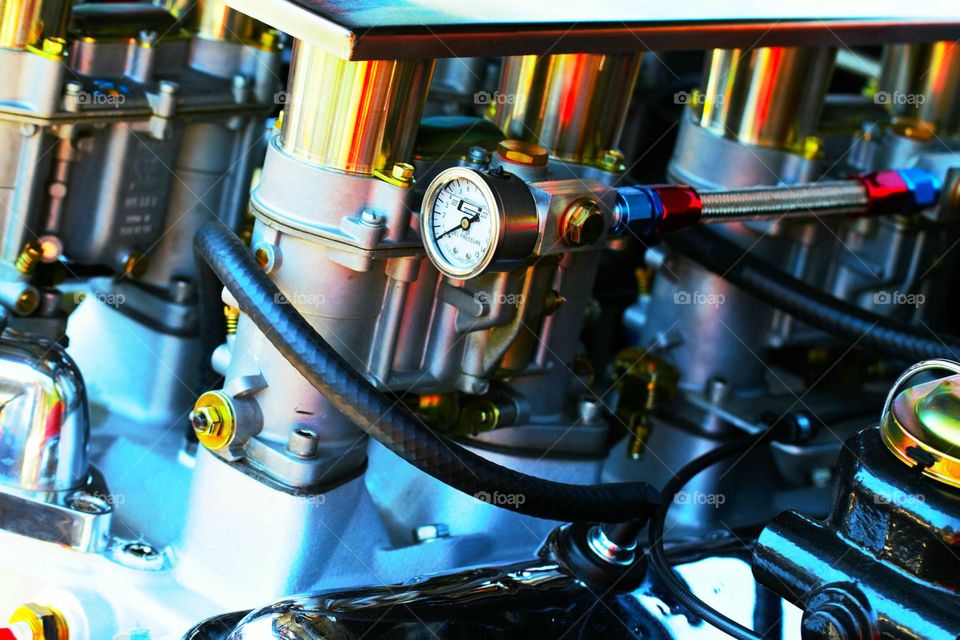 Motor eines Oldtimers