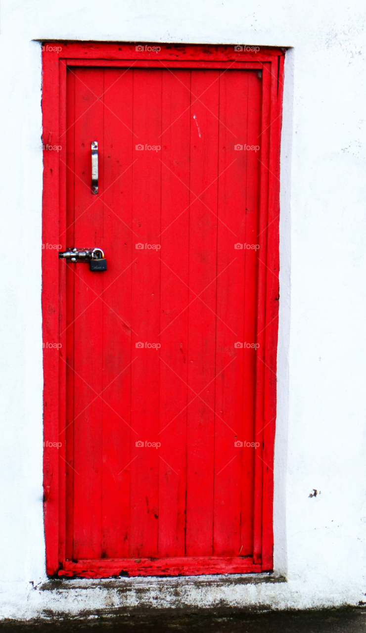 red white wall door by kshapley