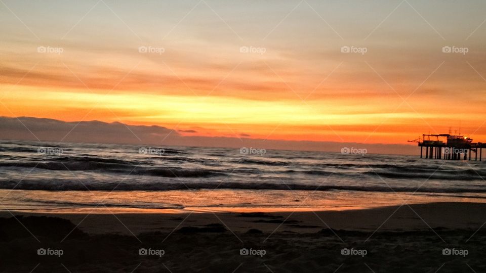 Beautiful sunset at La Jolla Shores.