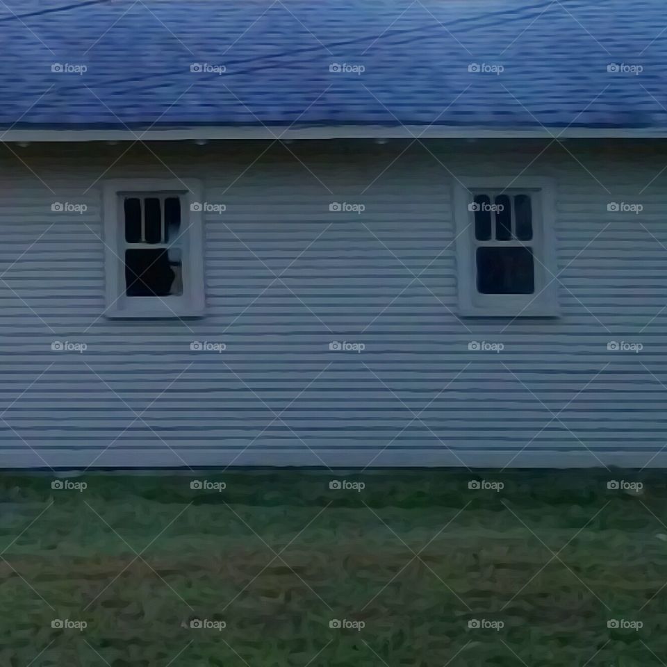 windows at twilight
