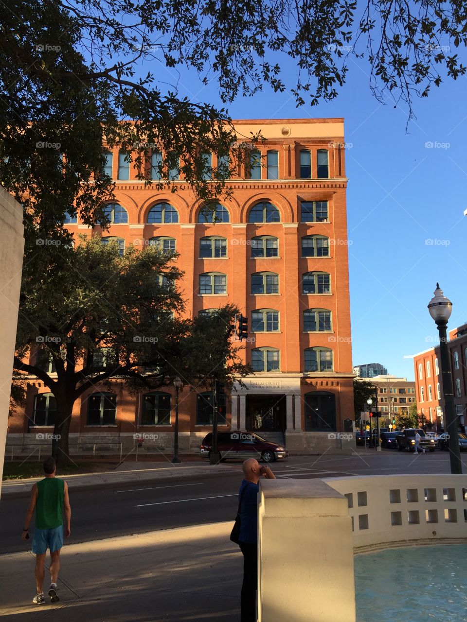 The book depository from the Kennedy assassination at Dealey Plaza in Dallas, Texas