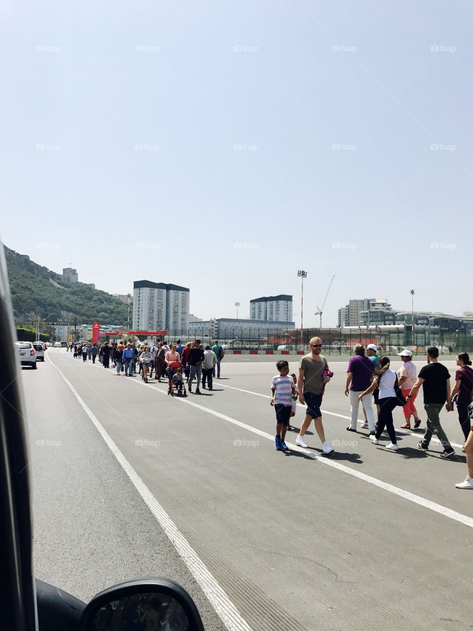 Persons crossing runway #traveling #aircrafts