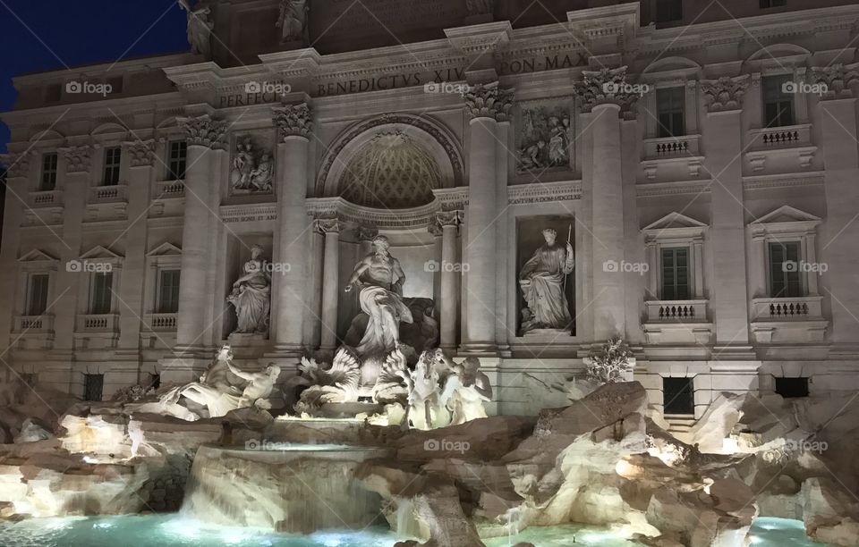 Trevi Fountain at night 