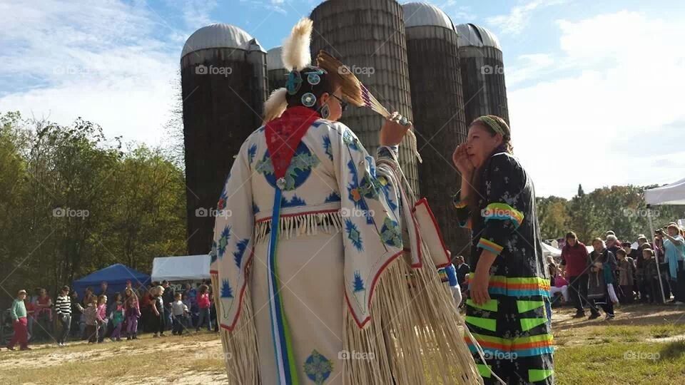 Gossiping Native American Dancers