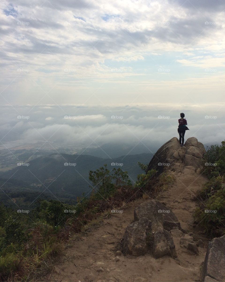 After a day long hike up a strap muddy rainforest mountain in Brazil 

From the top of this mountain I could see several other mountains, 4 cities, and the ocean. 