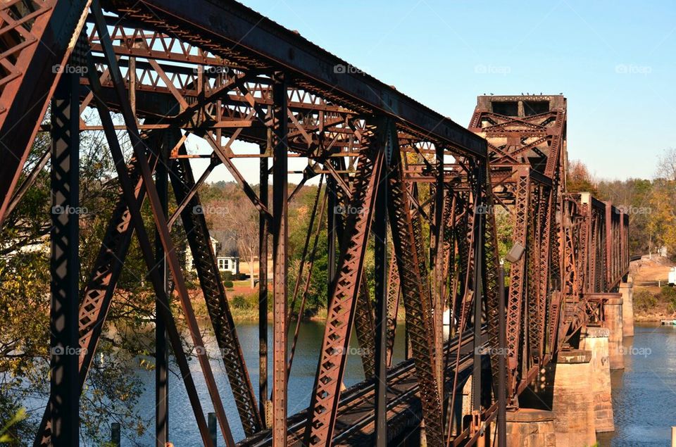 railroad bridge over the river