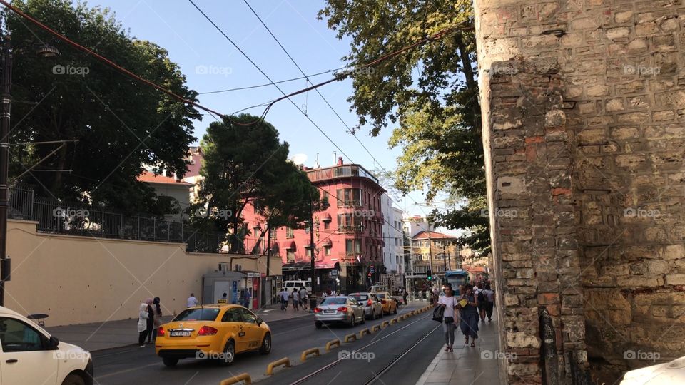 Istanbul city streets. Goos sunny day, a wonderful occasion to take a walk.