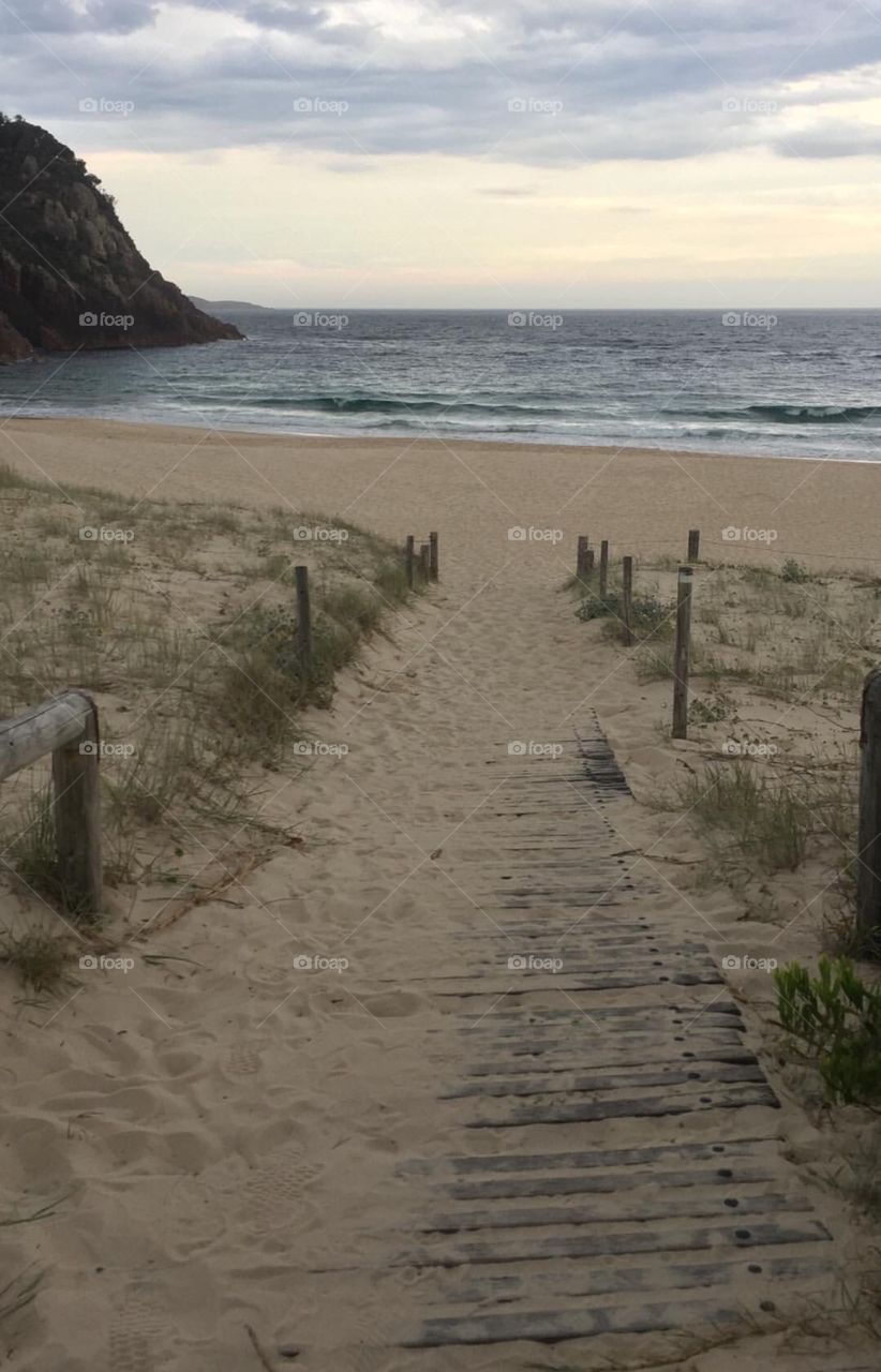 The path to the peaceful beach