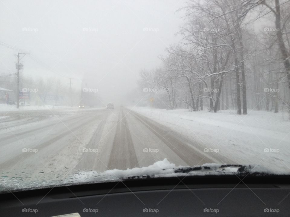 driving in a blizzard 