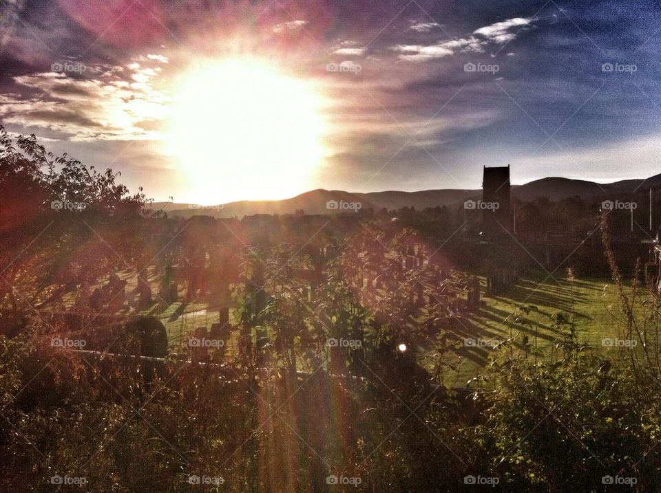 landscape sky morning village by strowan