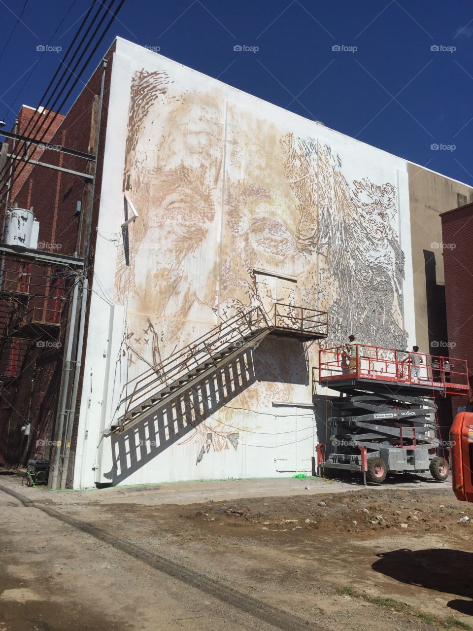Mural in progress