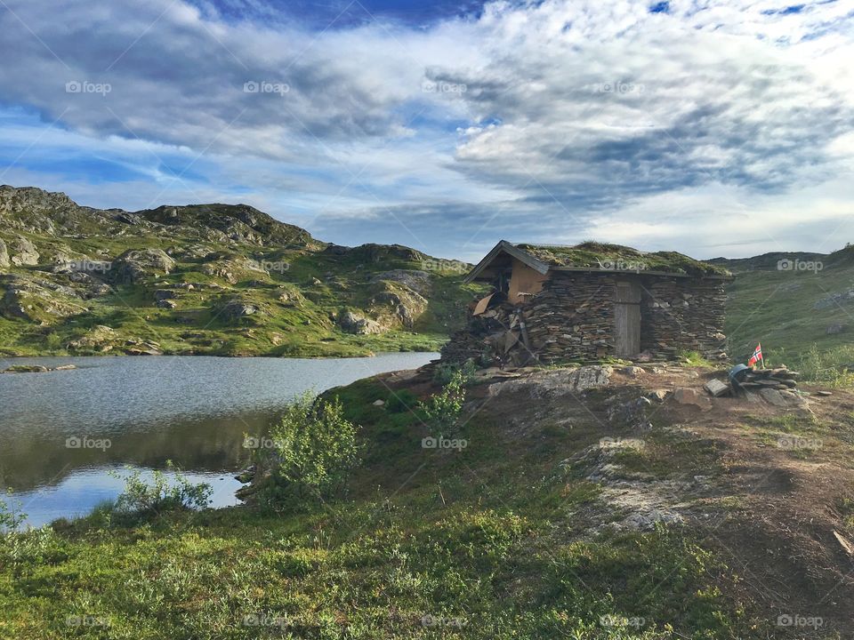 Stonecabin in the mountains of Narvik 