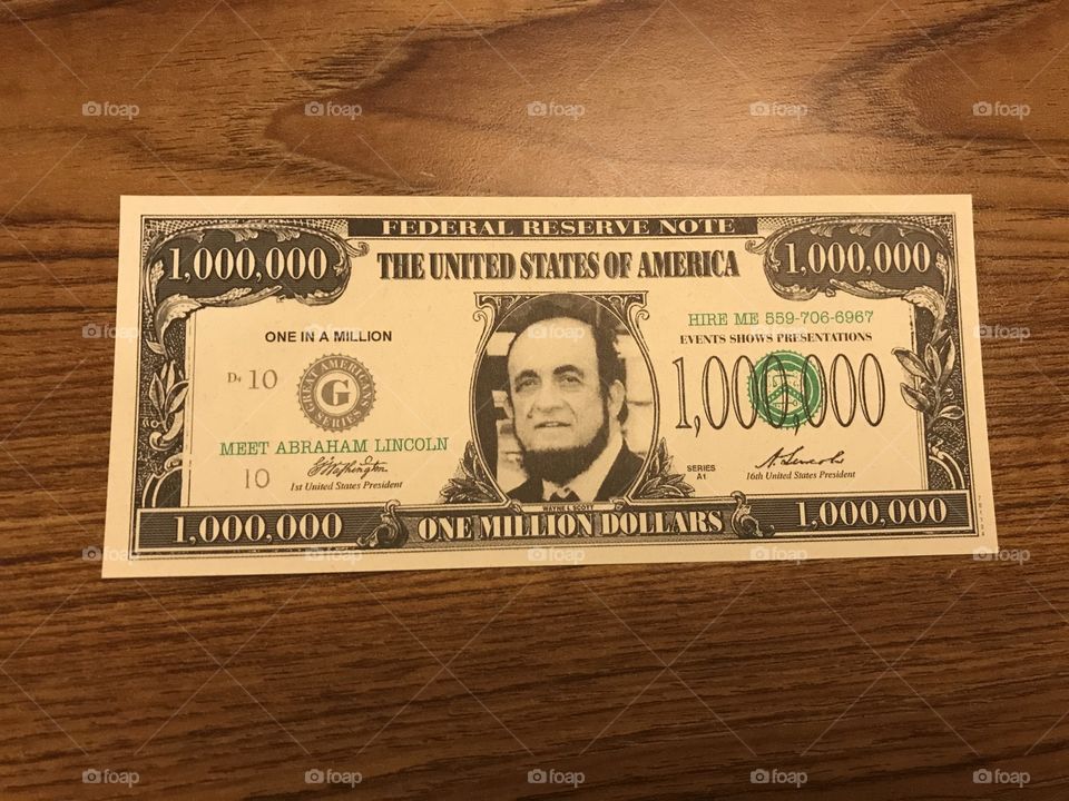 A $1,000,000 bill.