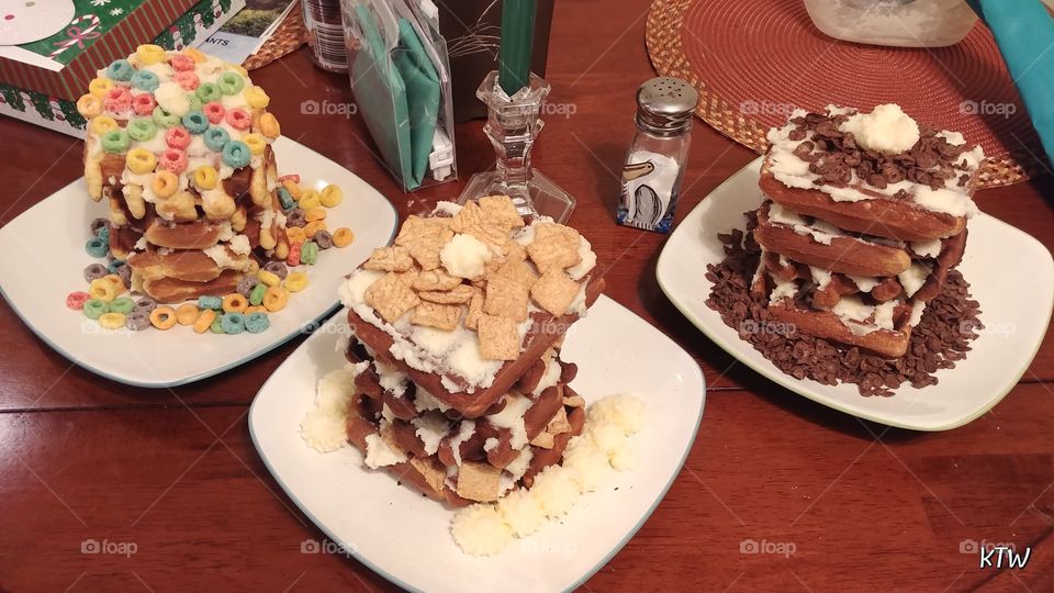 Cereal Milk Waffle Cakes
