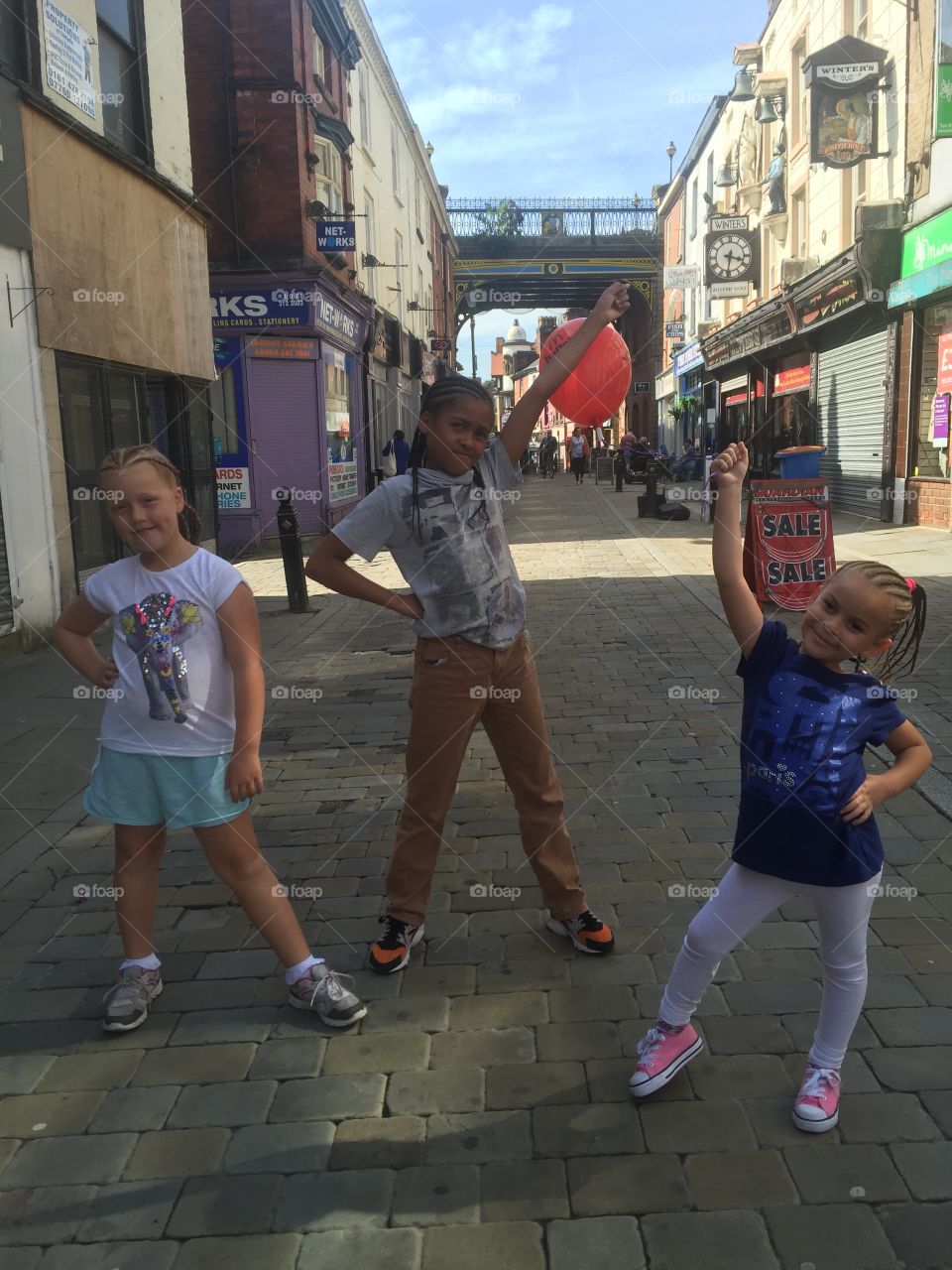 Street, People, Child, City, Pavement