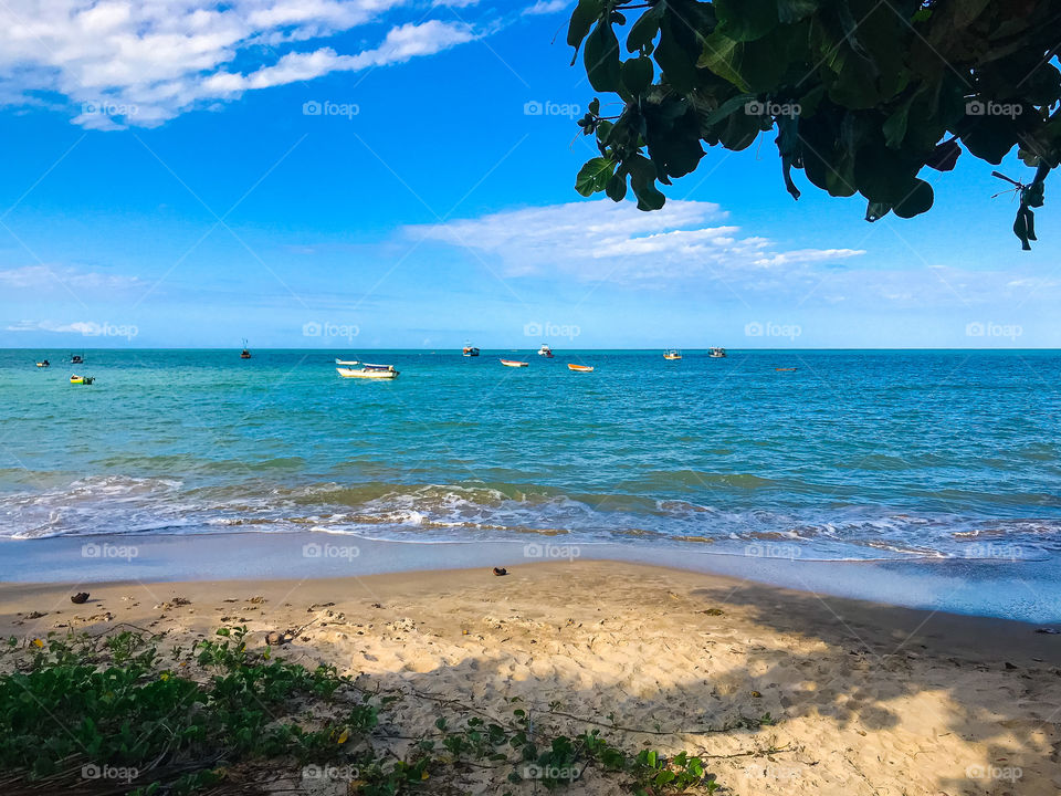 The beach cumuruxatiba Bahia Brasil 🇧🇷