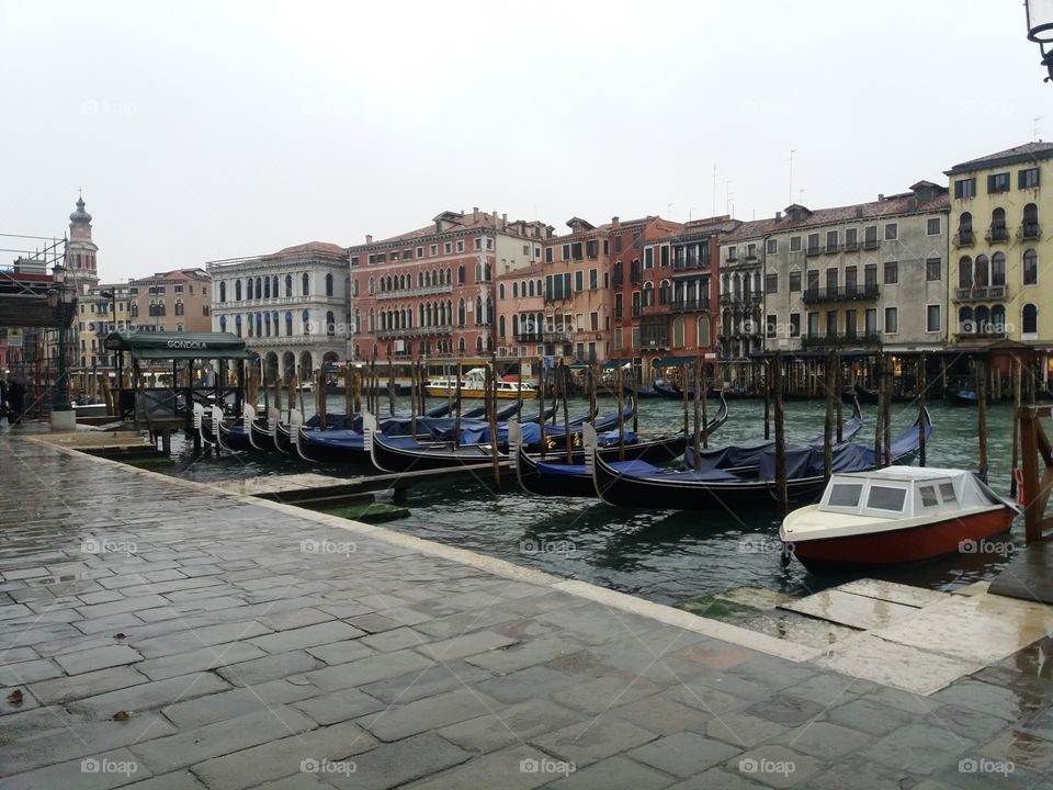 Gandols parking. Venice