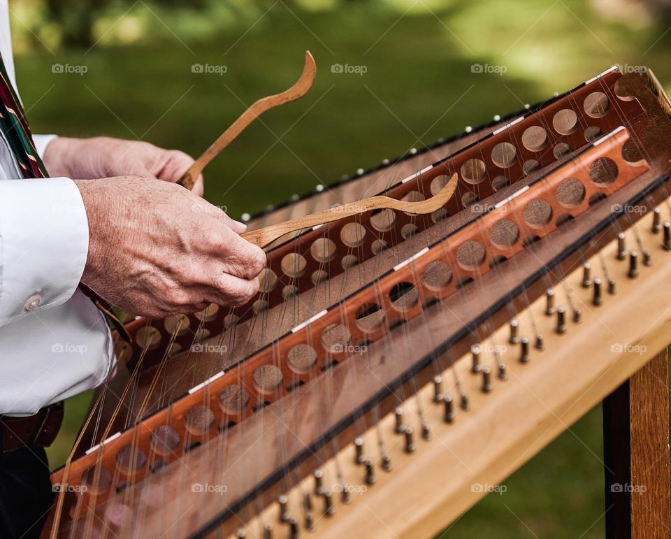 Close-up of a musician hand