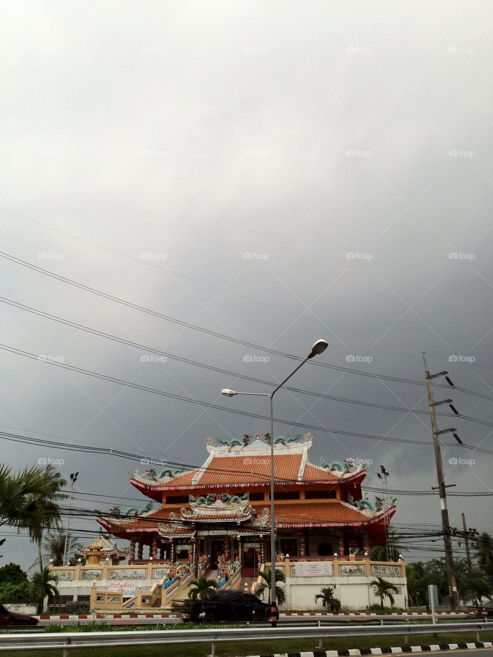 storm phuket temple by g5joseph