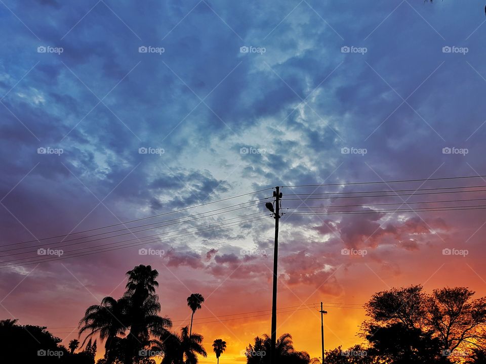 Sunrise from the front gate, it was still cloudy with the sun coming up in the back