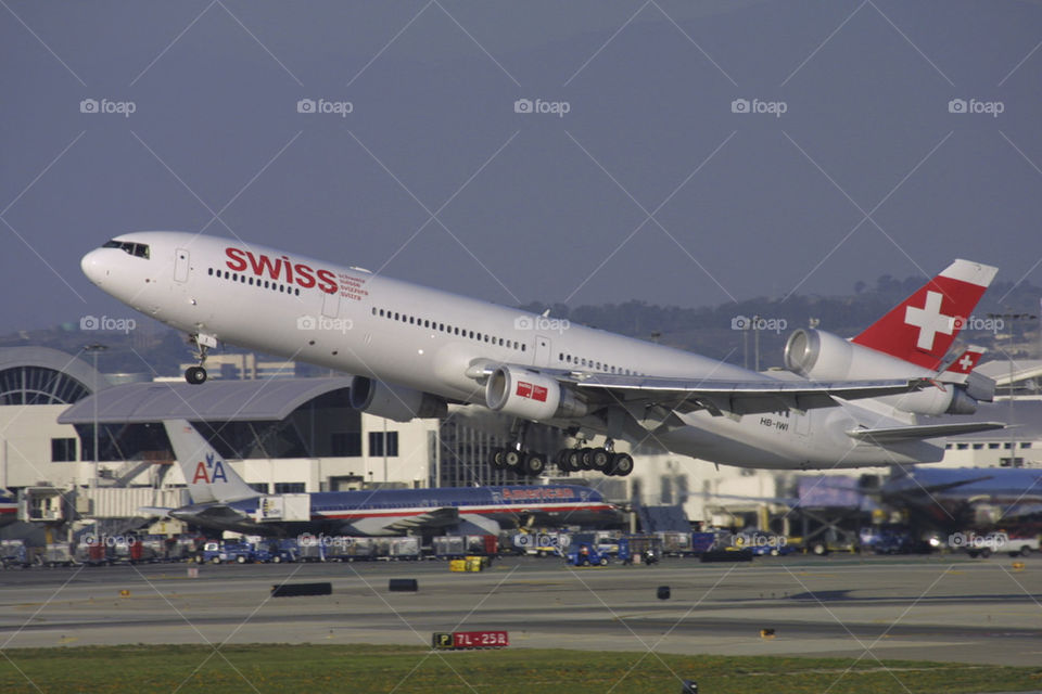 SWISS INTERNATIONAL AIRLINES LX MD-11 LAX LOS ANGELES CALIFORNIA