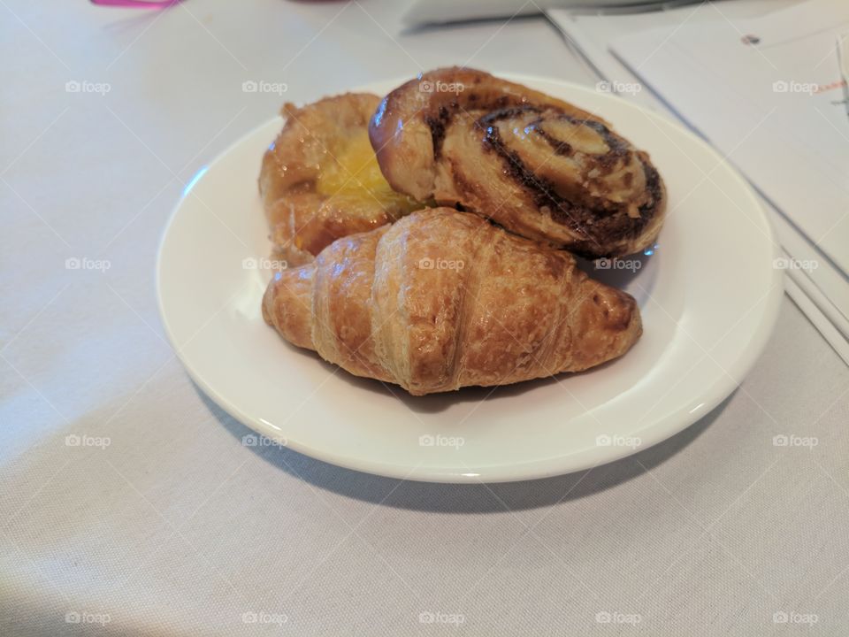 delicious plate of pastries
