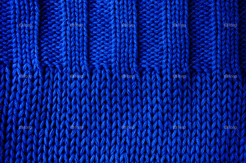 Blue yarn texture background 