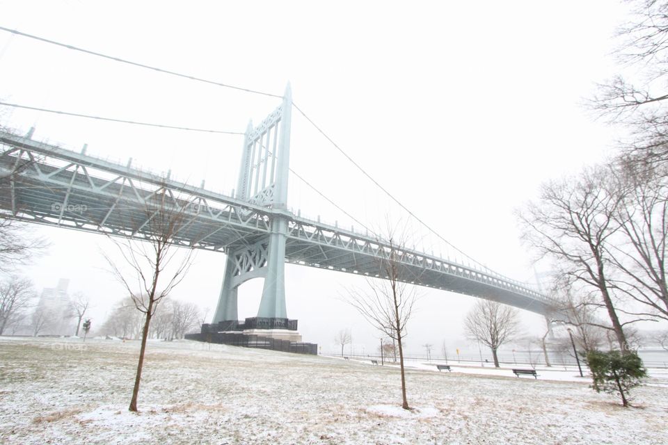 No Person, Bridge, Winter, Connection, Outdoors