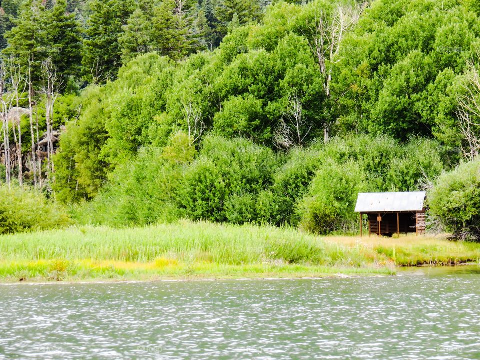 Cabin at lake