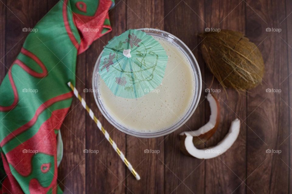 fresh coconut drink