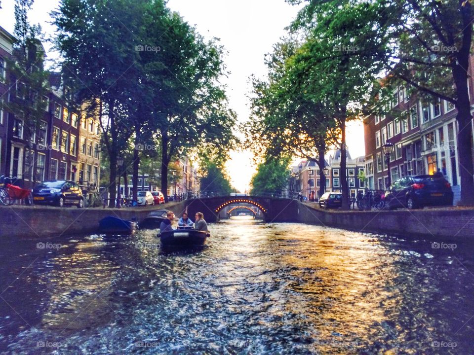 View of canal in amsterdam