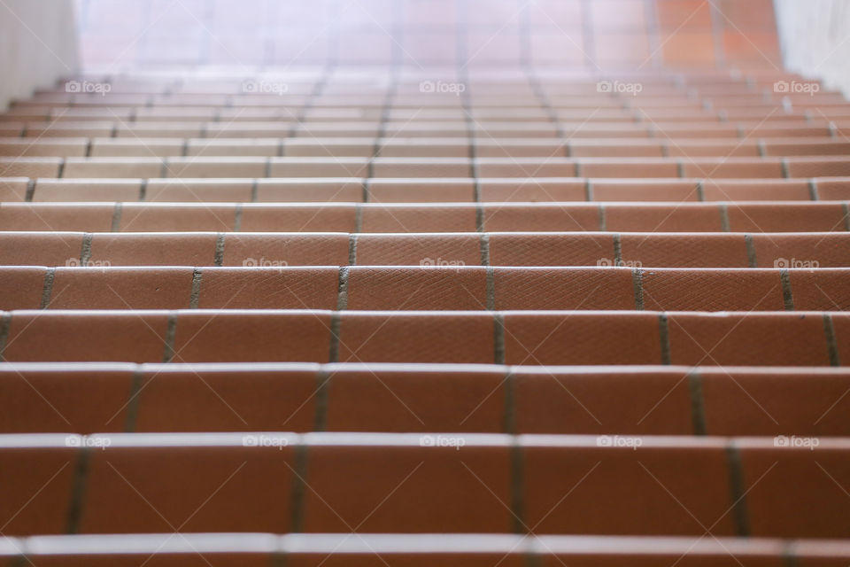 Brick staircase in an older building 