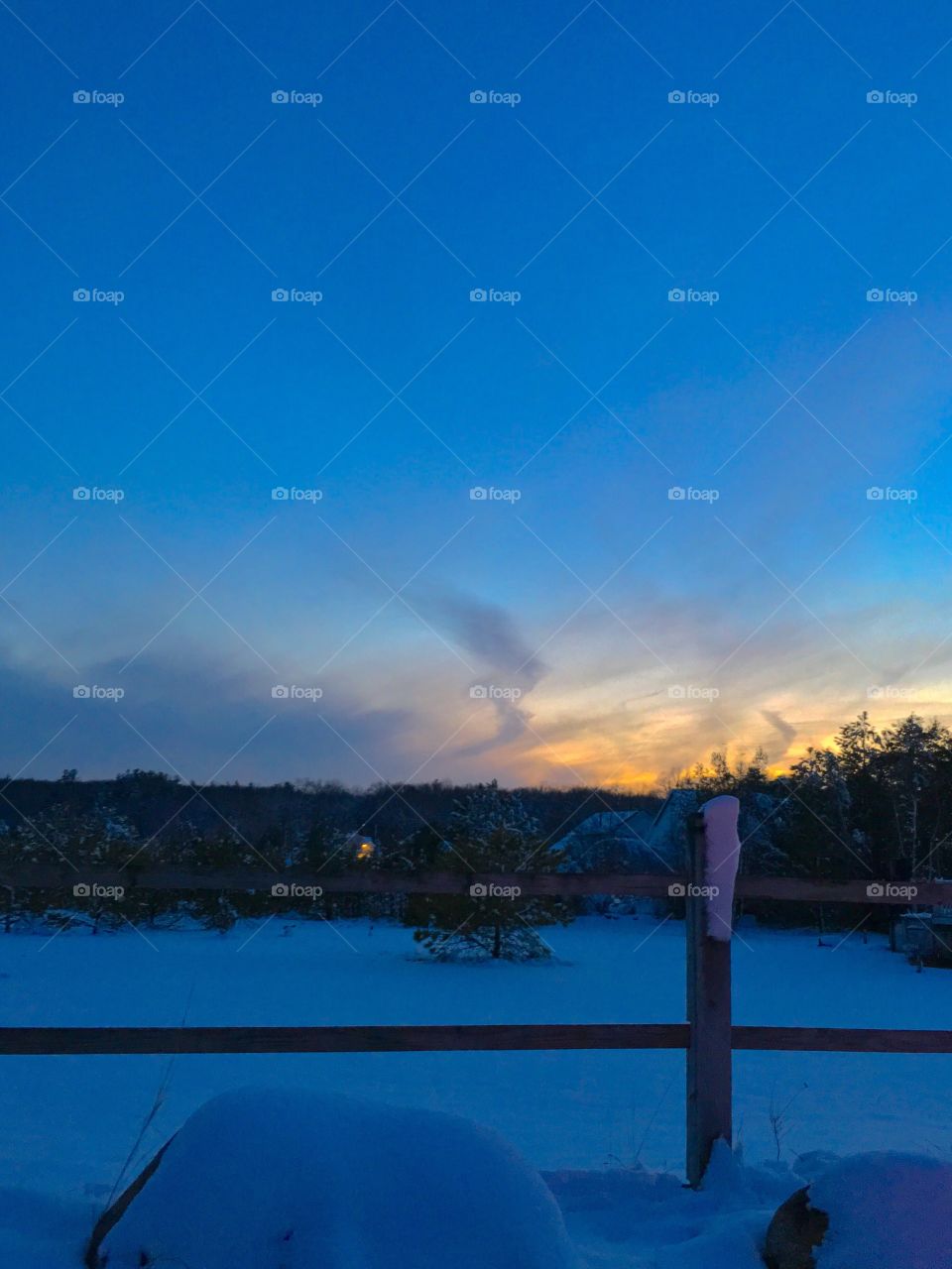 Snow Glow Sunset 
