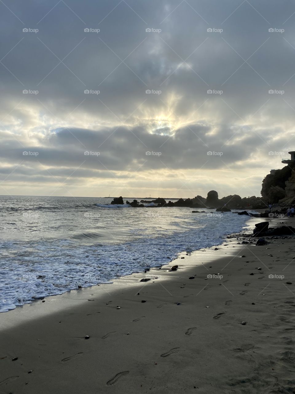 Sunset on Little Corona del Mar Beach 