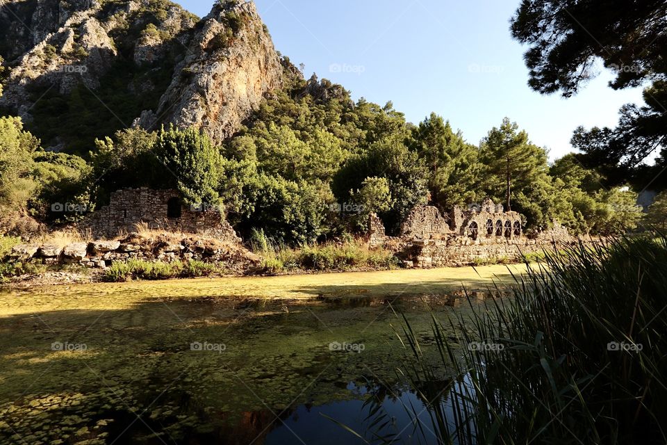 landscape, greenery, lake,Olimpos