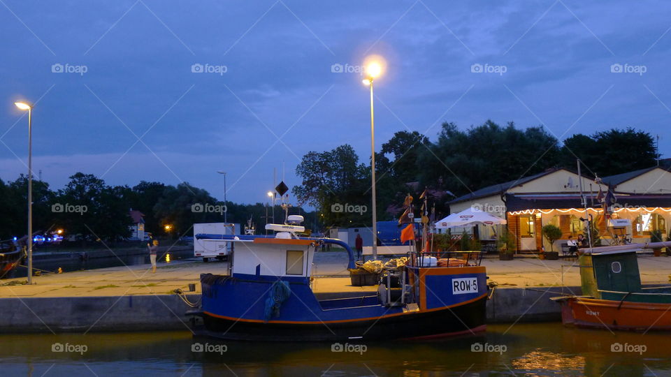Small Harbor at Night 