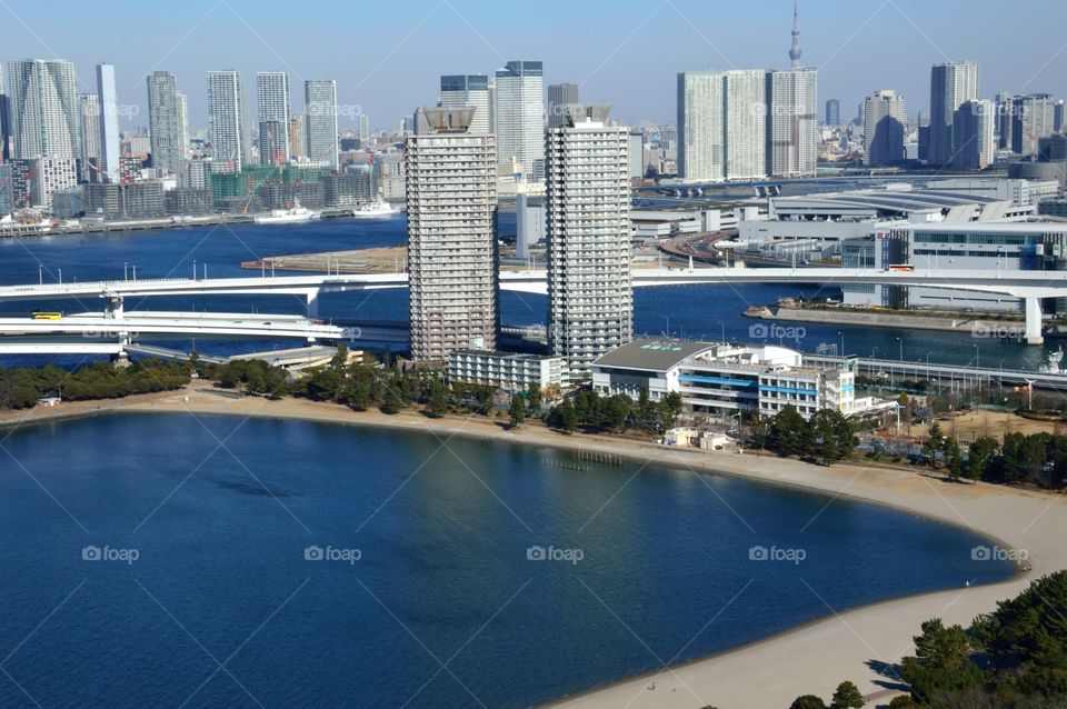 skyscrapers and Tokyo landscape