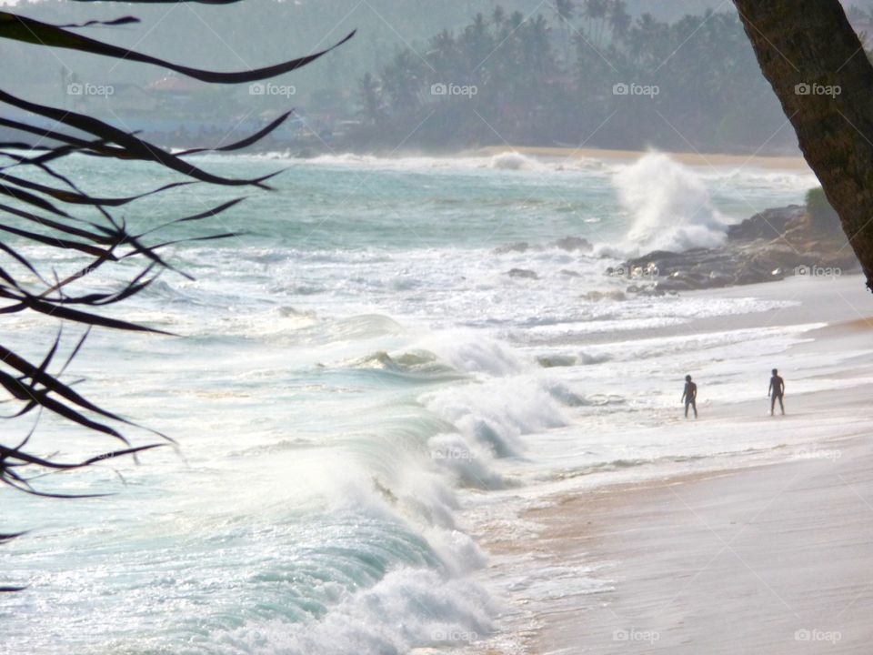 Troubled Sea water in Kerala, South India