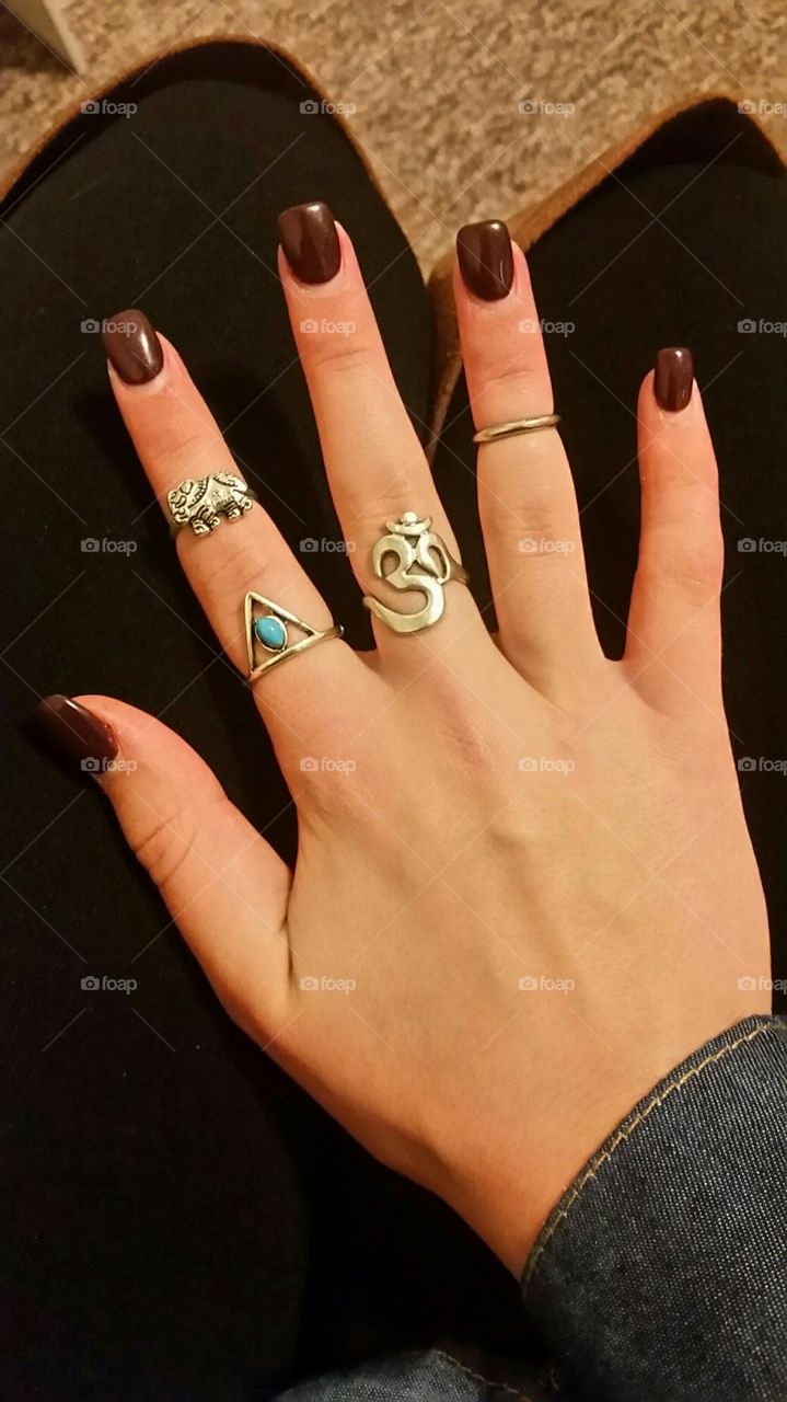 Hand full of rings