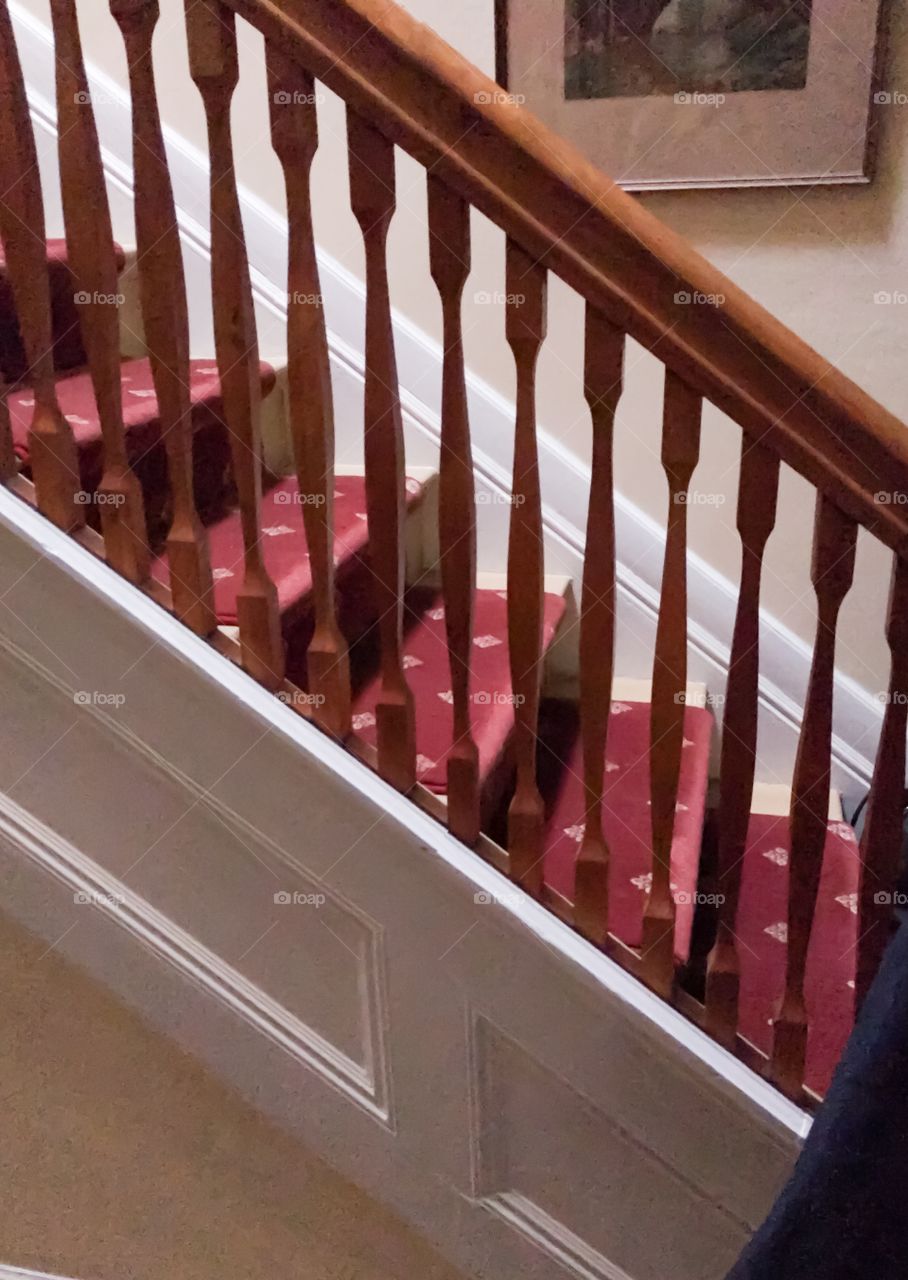 Victorian era staircase wood