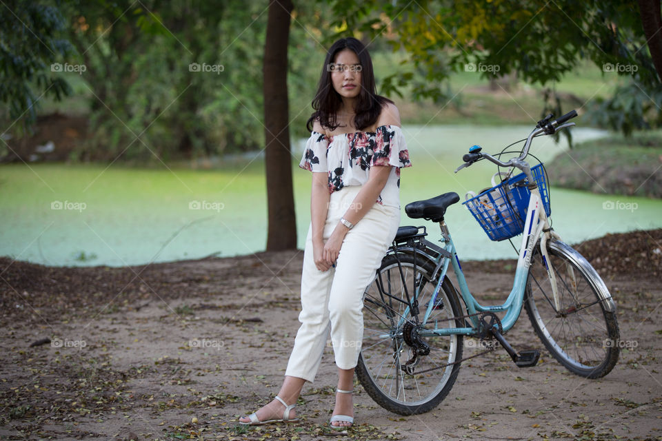 Cute girl in the park