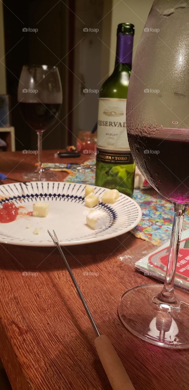 wine night at home