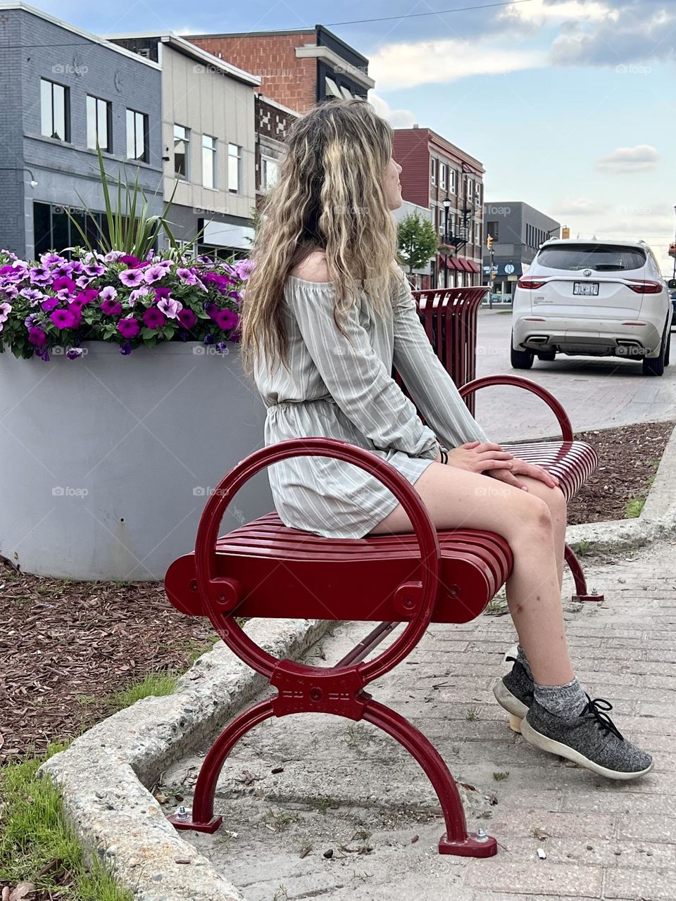 Sitting downtown 