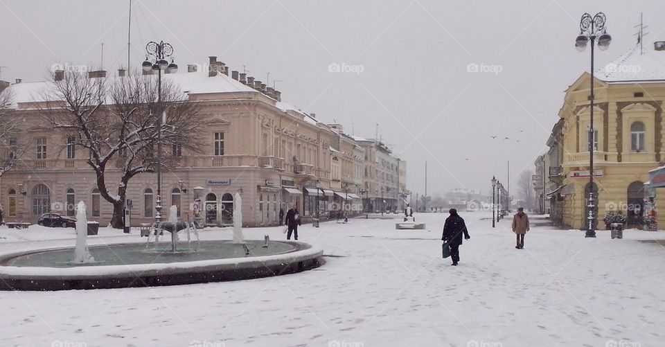Winter in charming Slavonski Brod