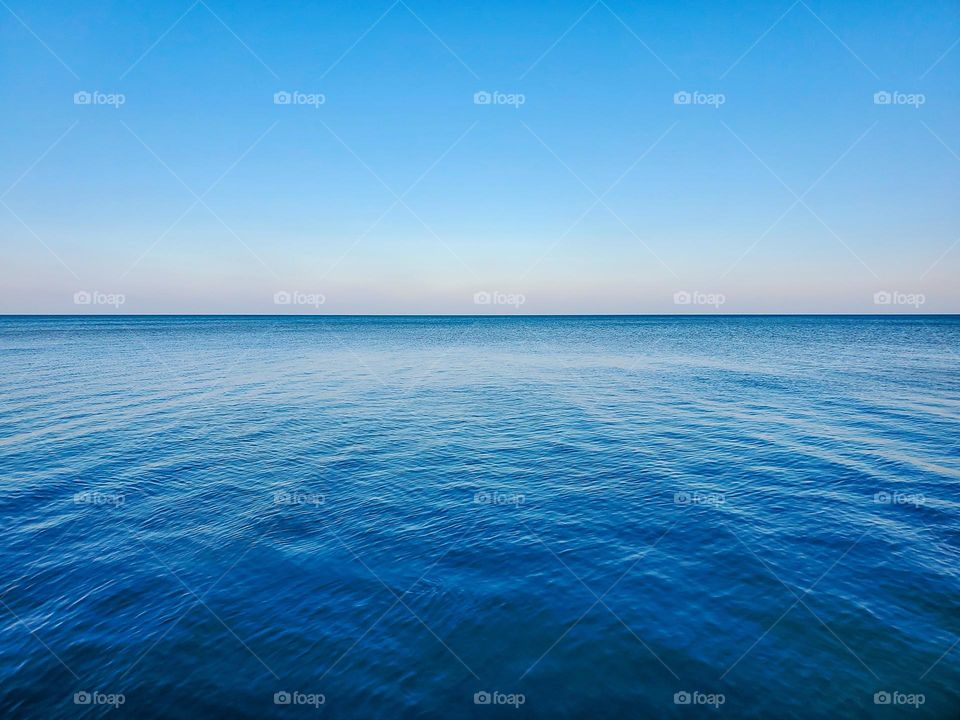 Lake Michigan with Blue Sky